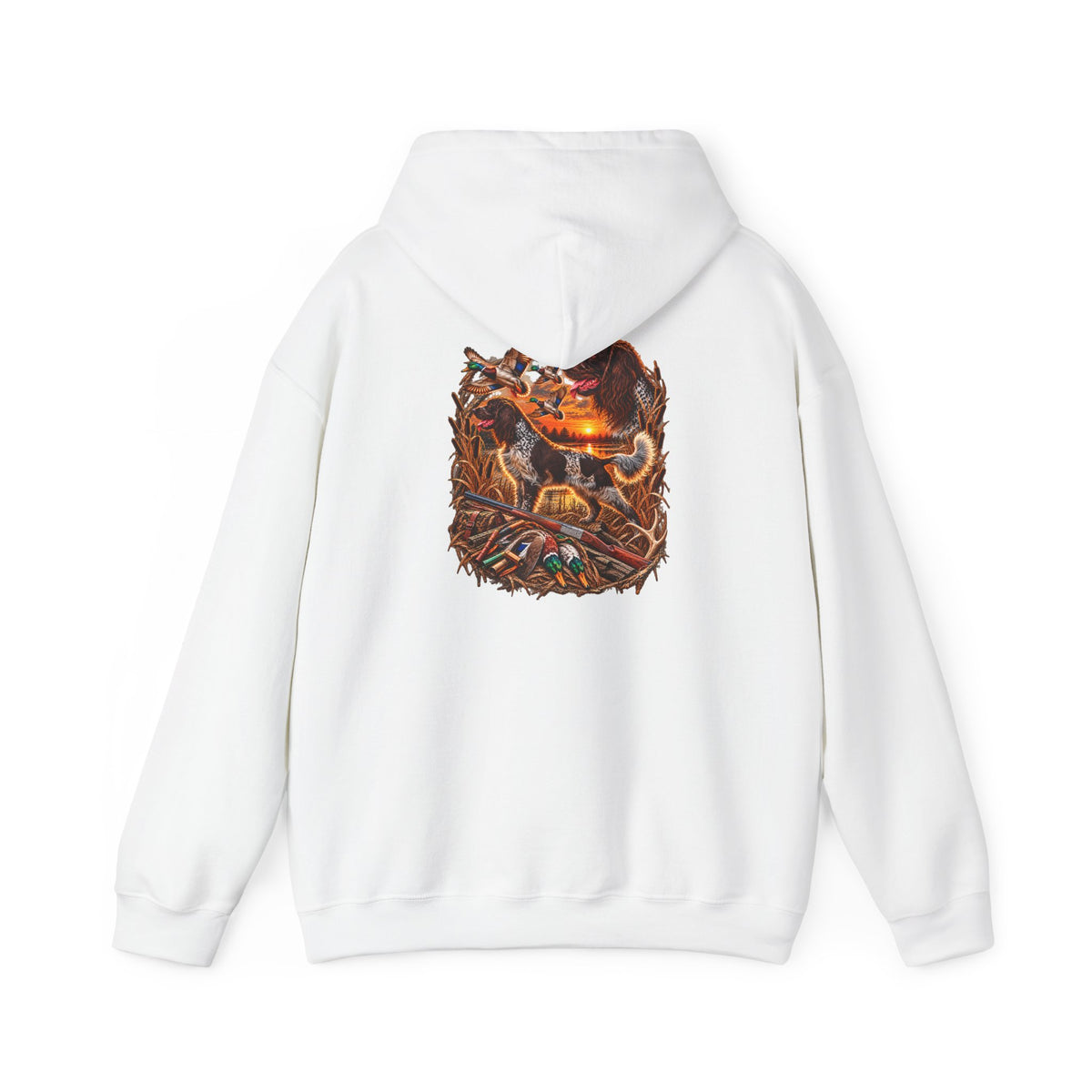 Wild & Whisker Western Hunting Dog – Sunset Waterfowl Collection Hoodie