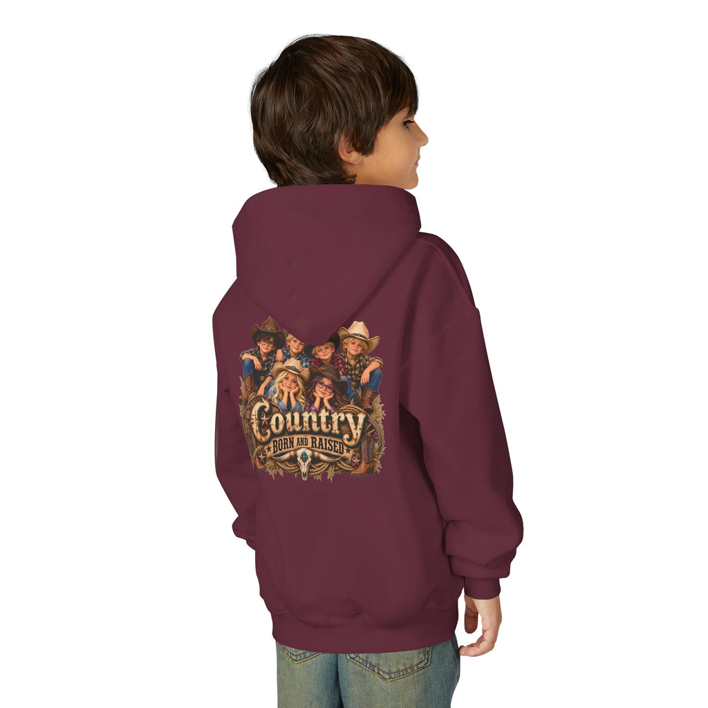 Country Born and Raised Youth Hooded Sweatshirt