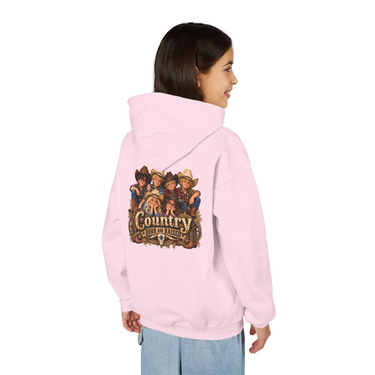 Country Born and Raised Youth Hooded Sweatshirt