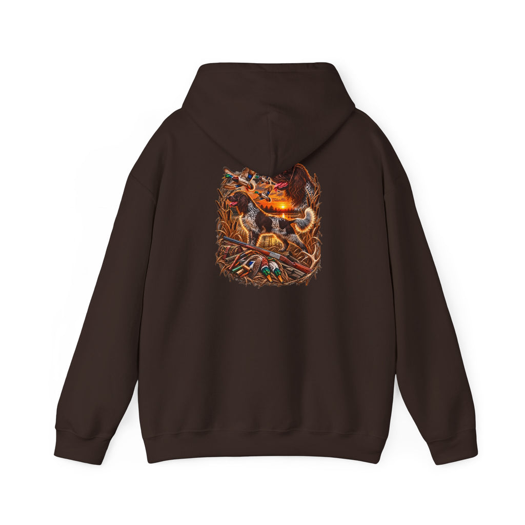 Wild & Whisker Western Hunting Dog – Sunset Waterfowl Collection Hoodie
