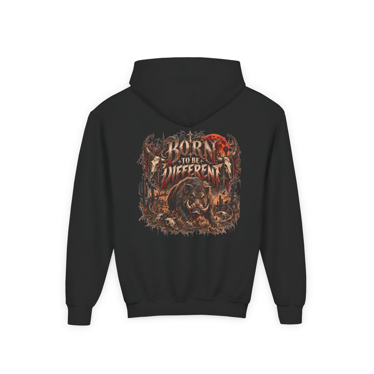 Youth Hooded Sweatshirt – Wild Boar Graphic Hoodie