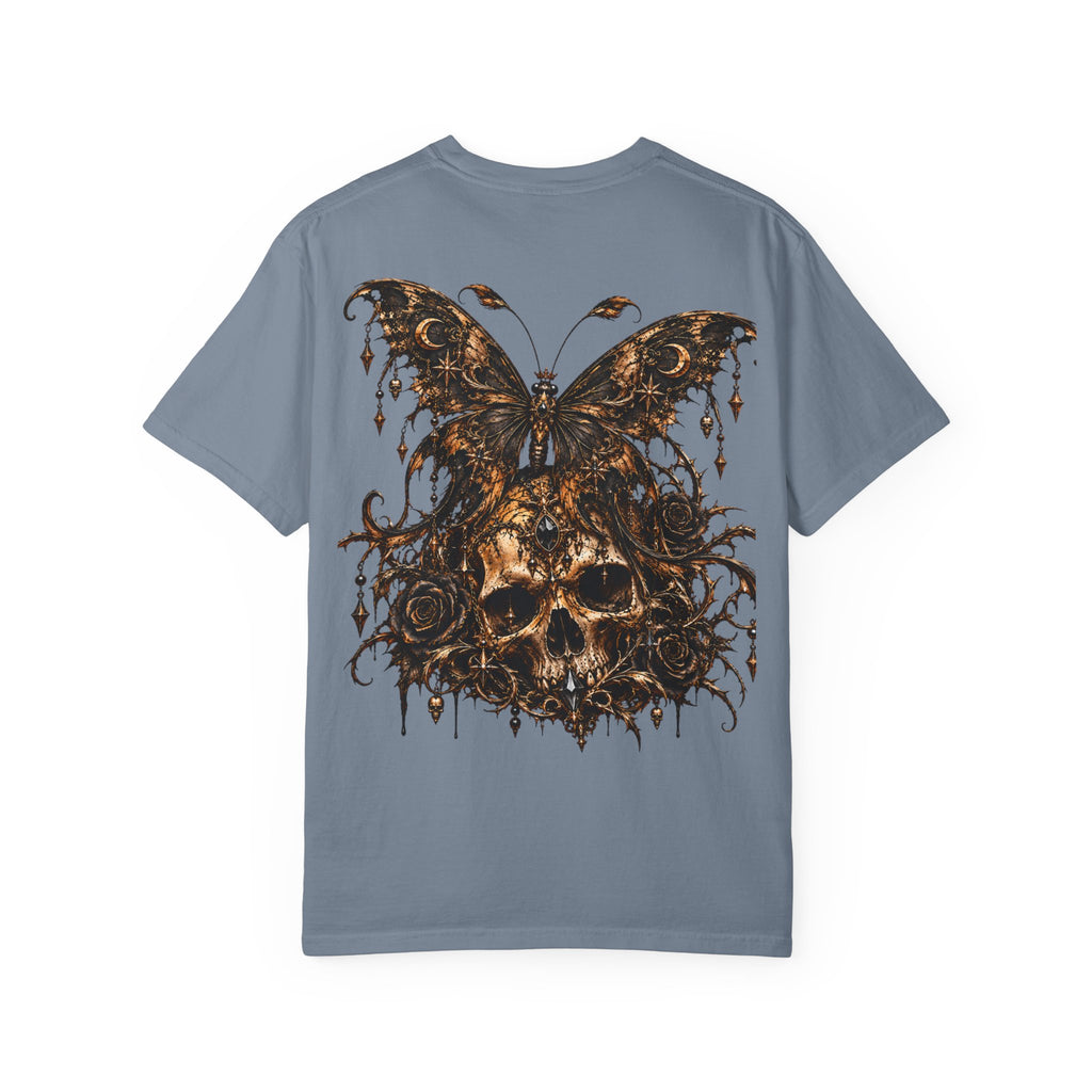 Gothic Skull Butterfly T-Shirt – Dark Nature Graphic Tee