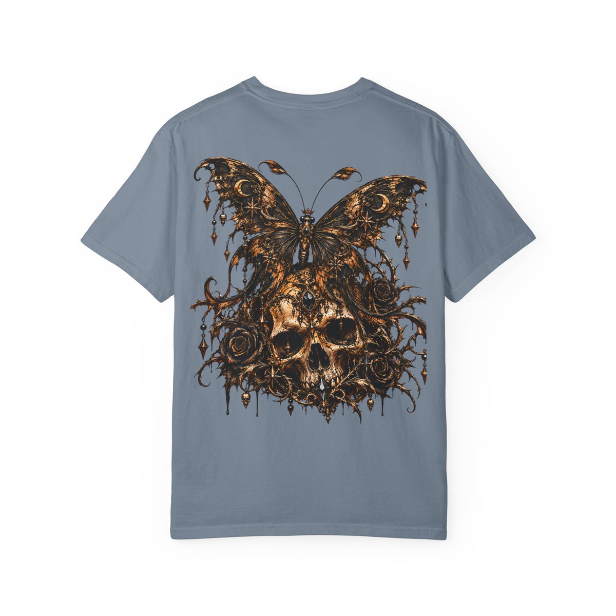 Gothic Skull Butterfly T-Shirt – Dark Nature Graphic Tee