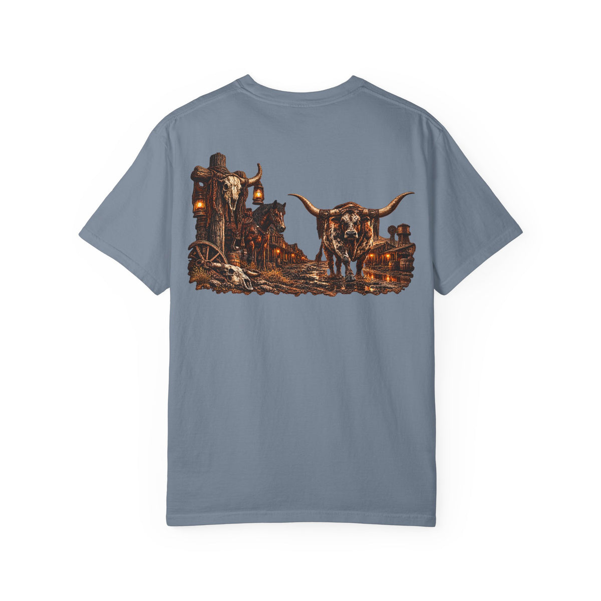Wild & Whisker Western Longhorn Bull Graphic T-Shirt