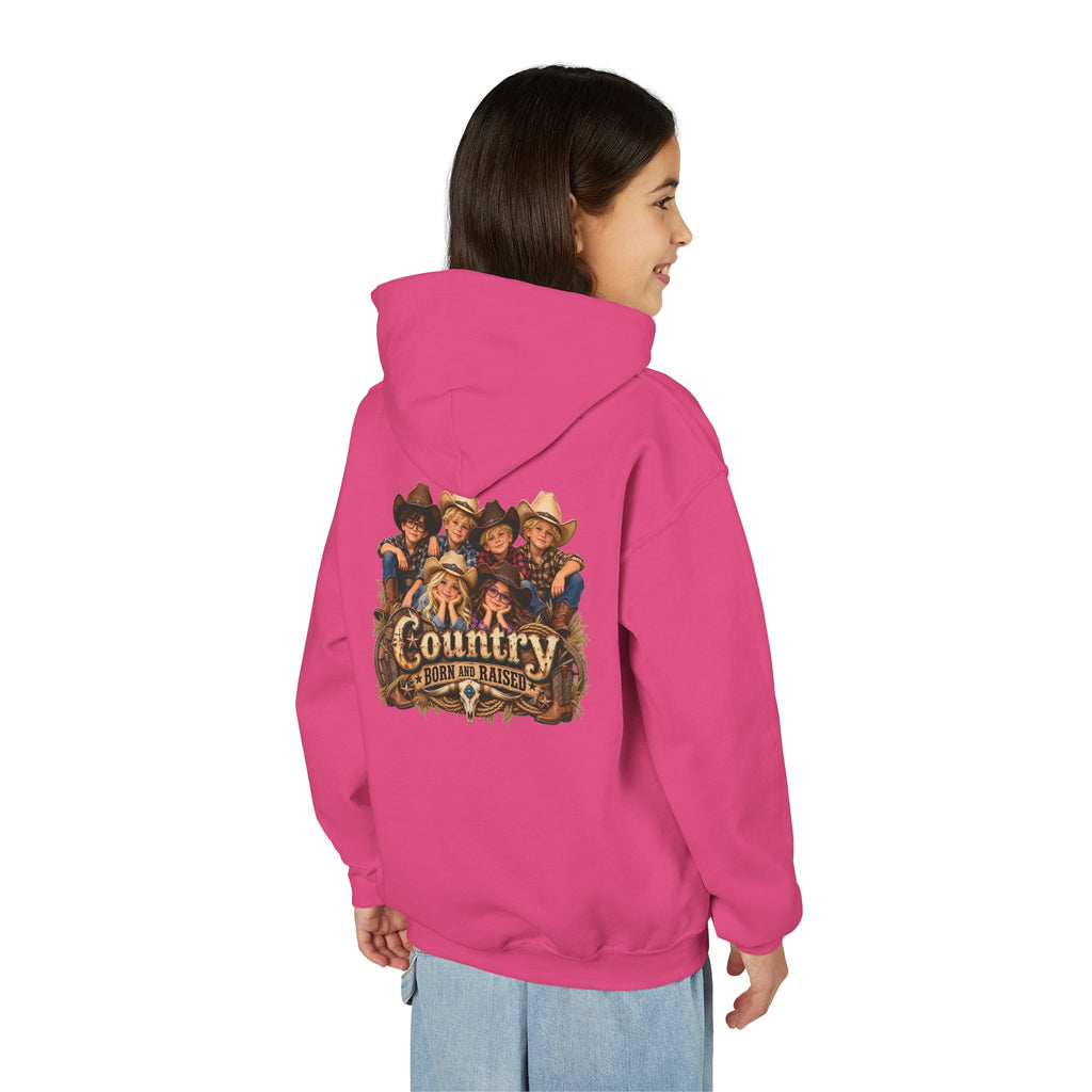 Country Born and Raised Youth Hooded Sweatshirt