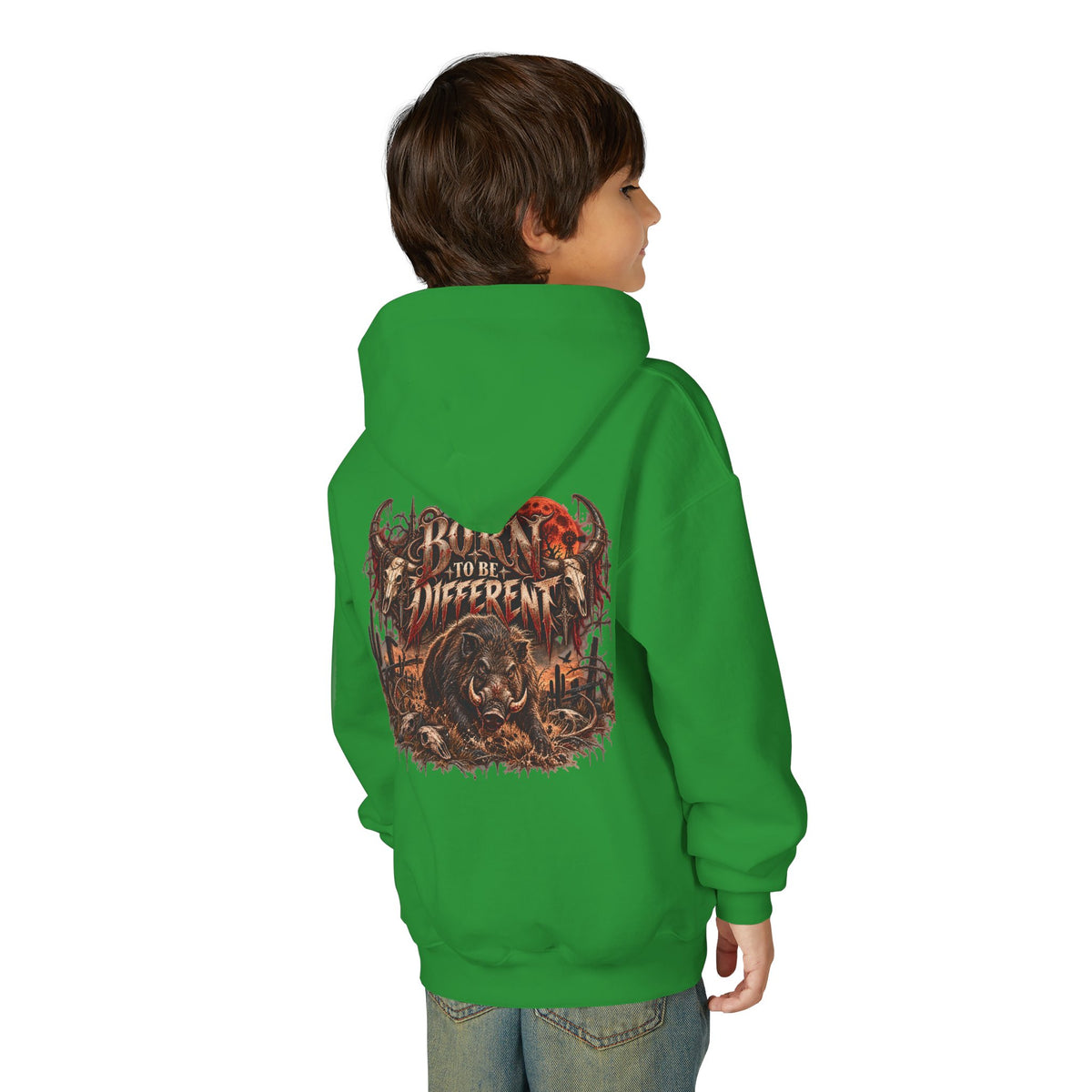 Youth Hooded Sweatshirt – Wild Boar Graphic Hoodie