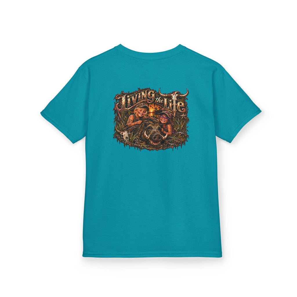 Kids Heavy Cotton Tee, Living the Life Hog