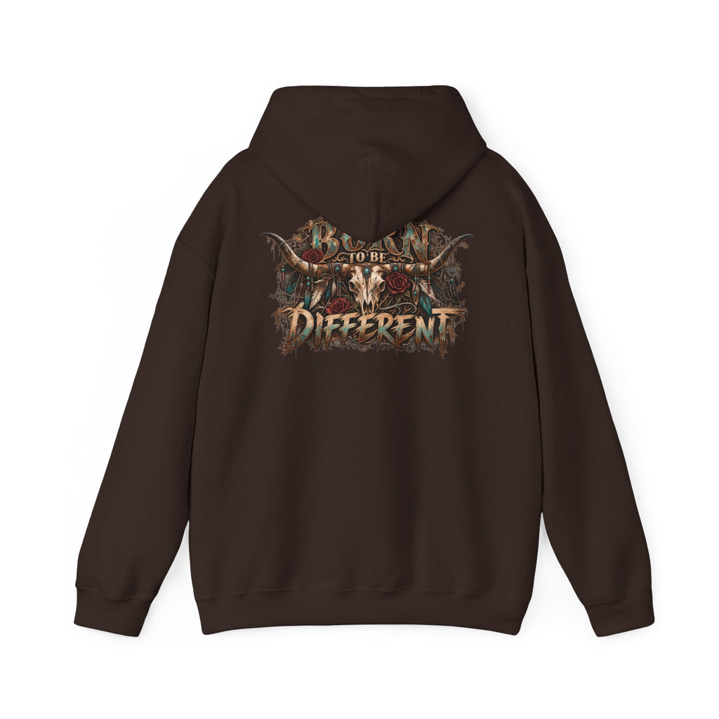 Wild & Whisker Hoodie with cow horn skull Design