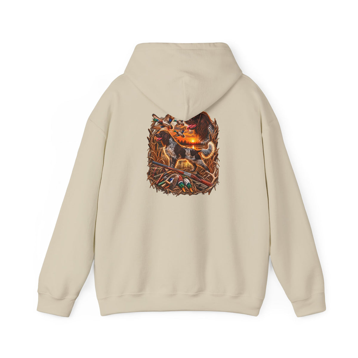 Wild & Whisker Western Hunting Dog – Sunset Waterfowl Collection Hoodie