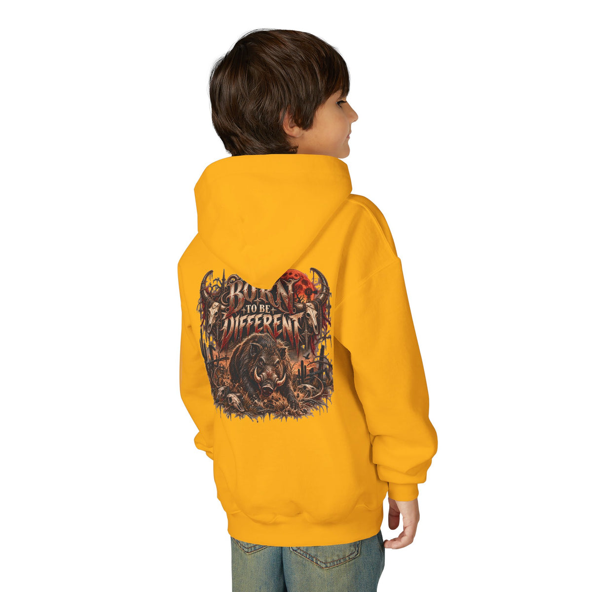 Youth Hooded Sweatshirt – Wild Boar Graphic Hoodie