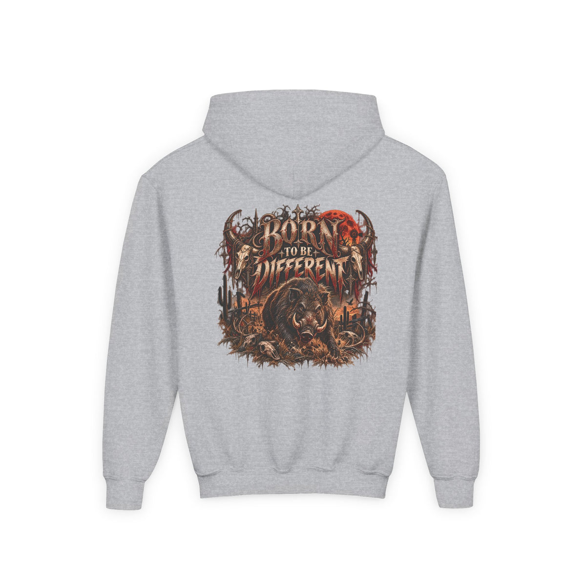 Youth Hooded Sweatshirt – Wild Boar Graphic Hoodie