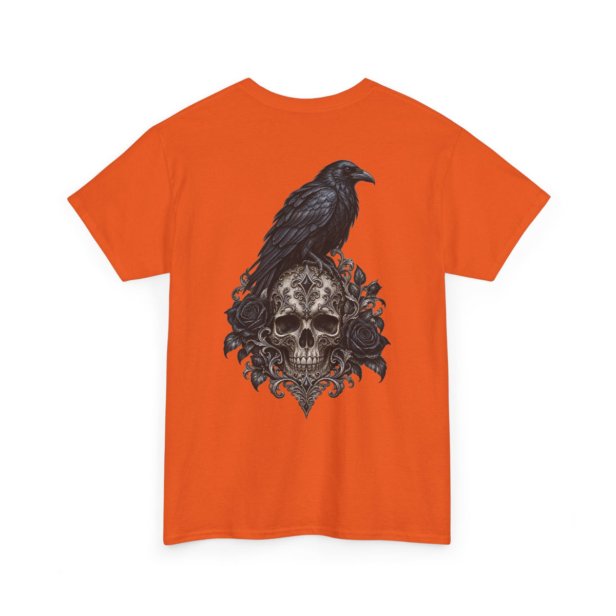 Gothic Raven Skull Graphic Tee