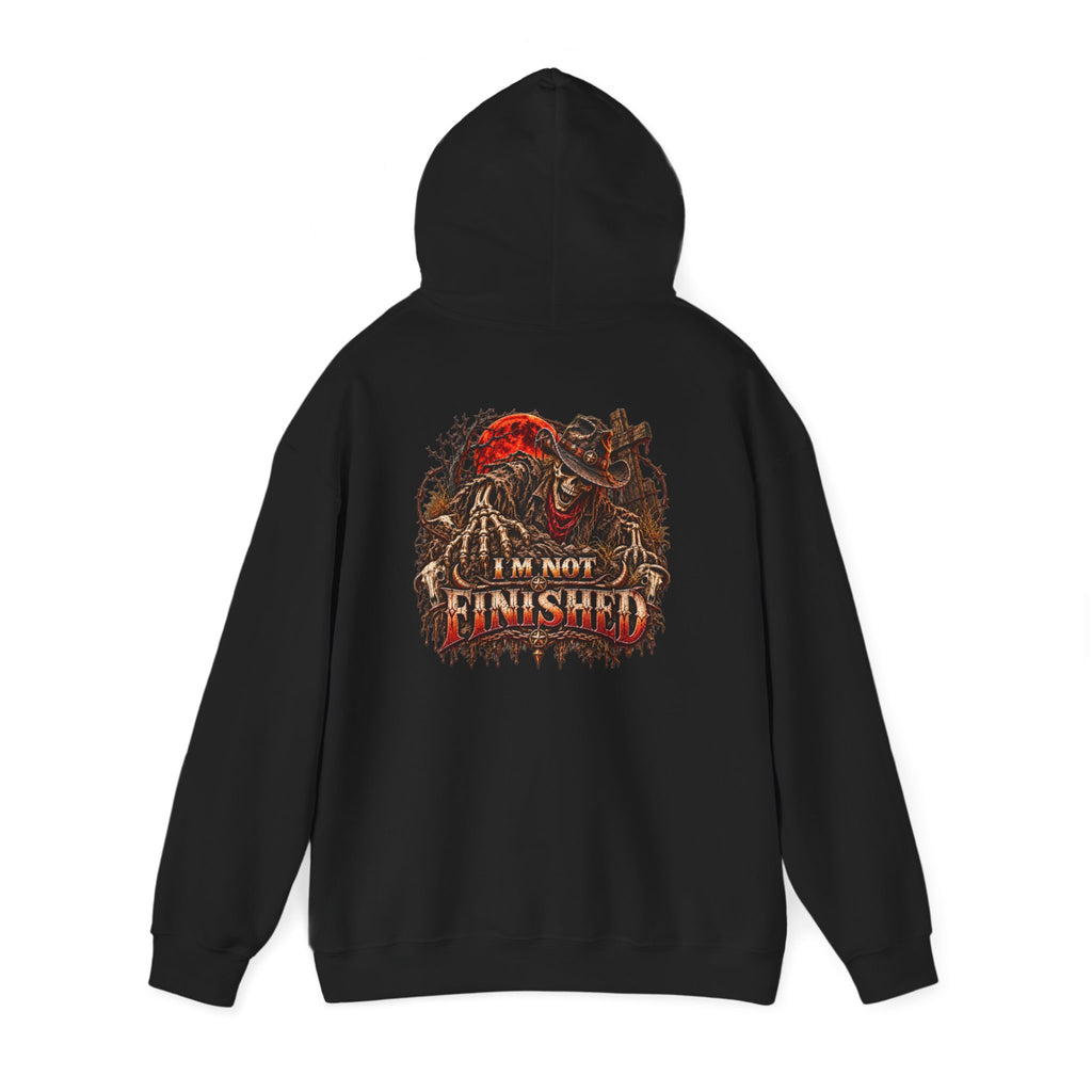 Skeleton Graphic Hoodie – Wild Whiskey & I’m Not Finished Design