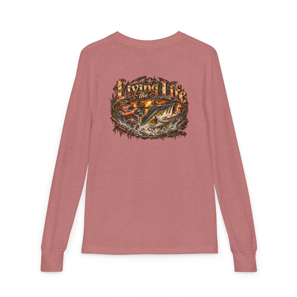 Youth Long Sleeve Tee – girls or boys Big Bass