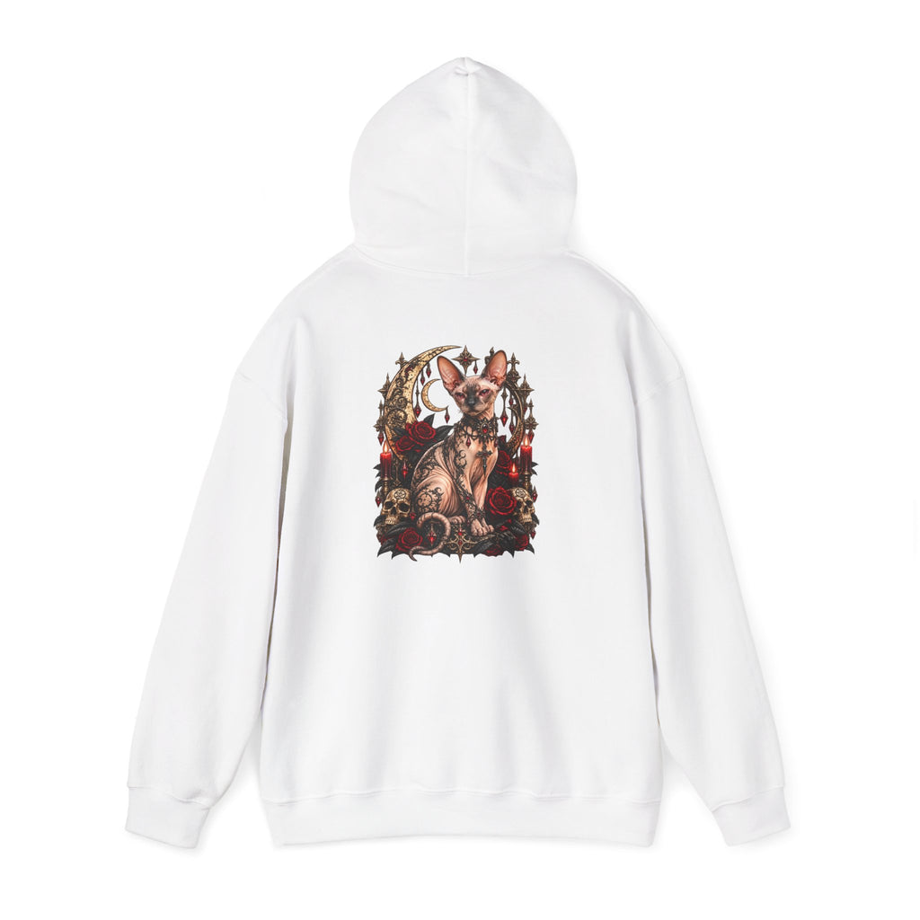 Wild & Whisker Gothic Sphynx Art Hoodie
