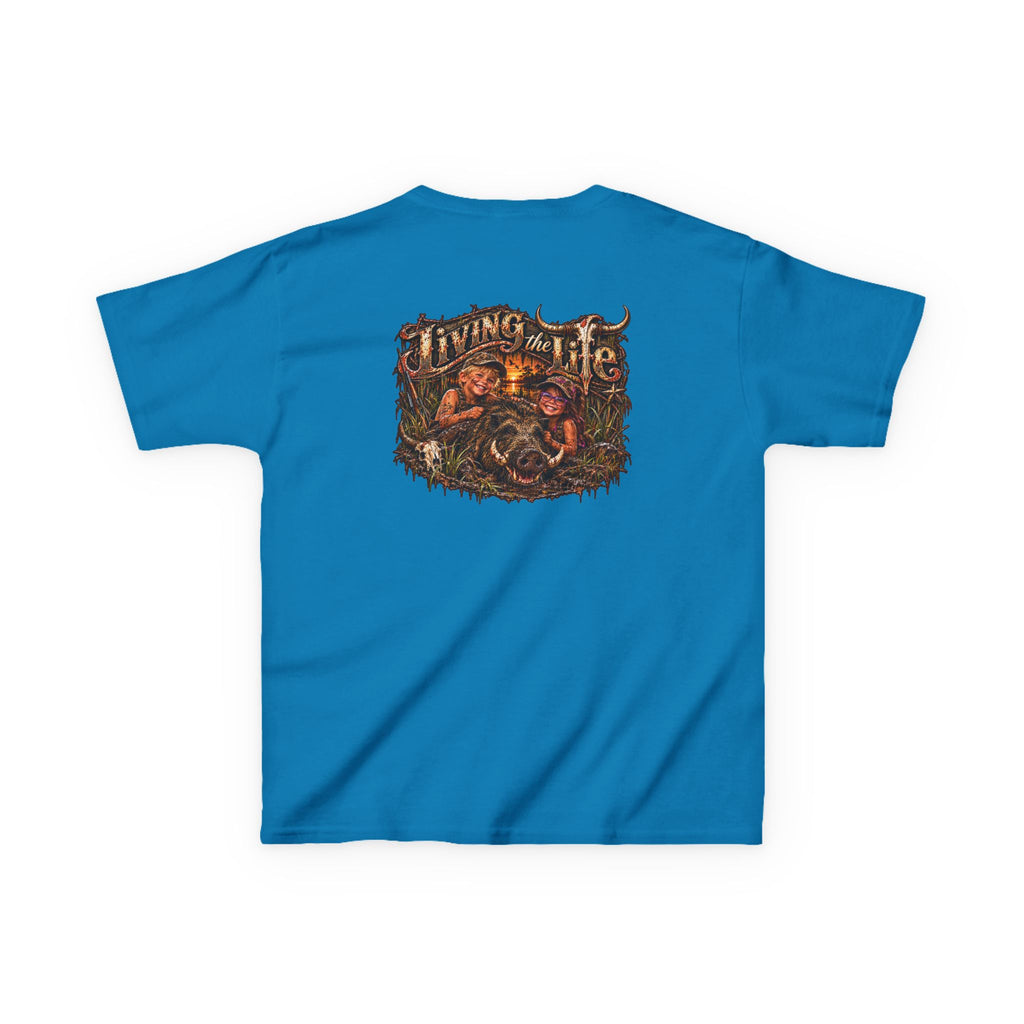 Kids Heavy Cotton Tee, Living the Life Hog