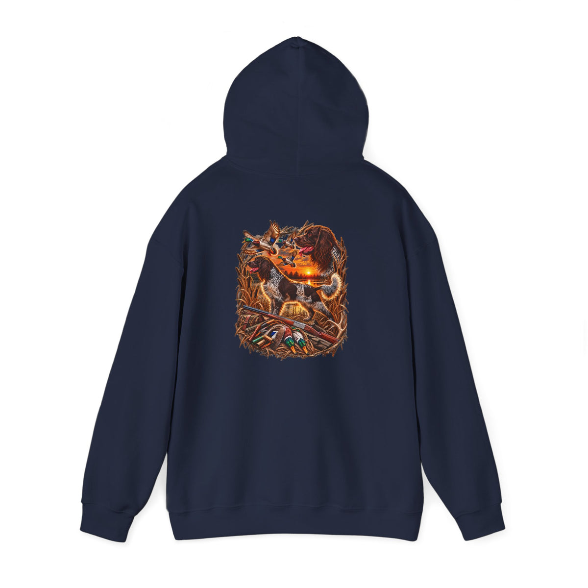 Wild & Whisker Western Hunting Dog – Sunset Waterfowl Collection Hoodie