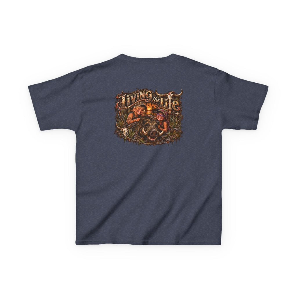 Kids Heavy Cotton Tee, Living the Life Hog
