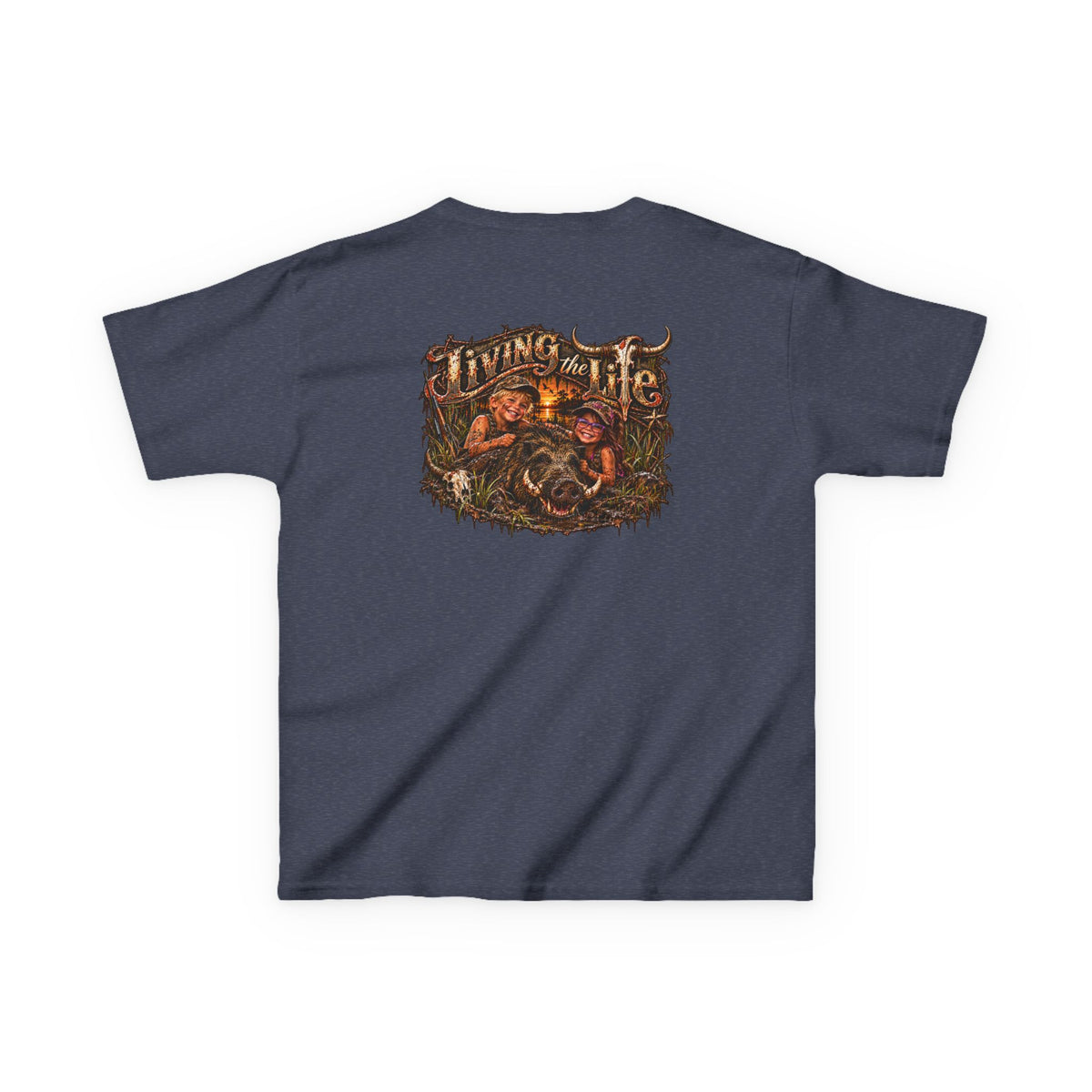 Kids Heavy Cotton Tee, Living the Life Hog