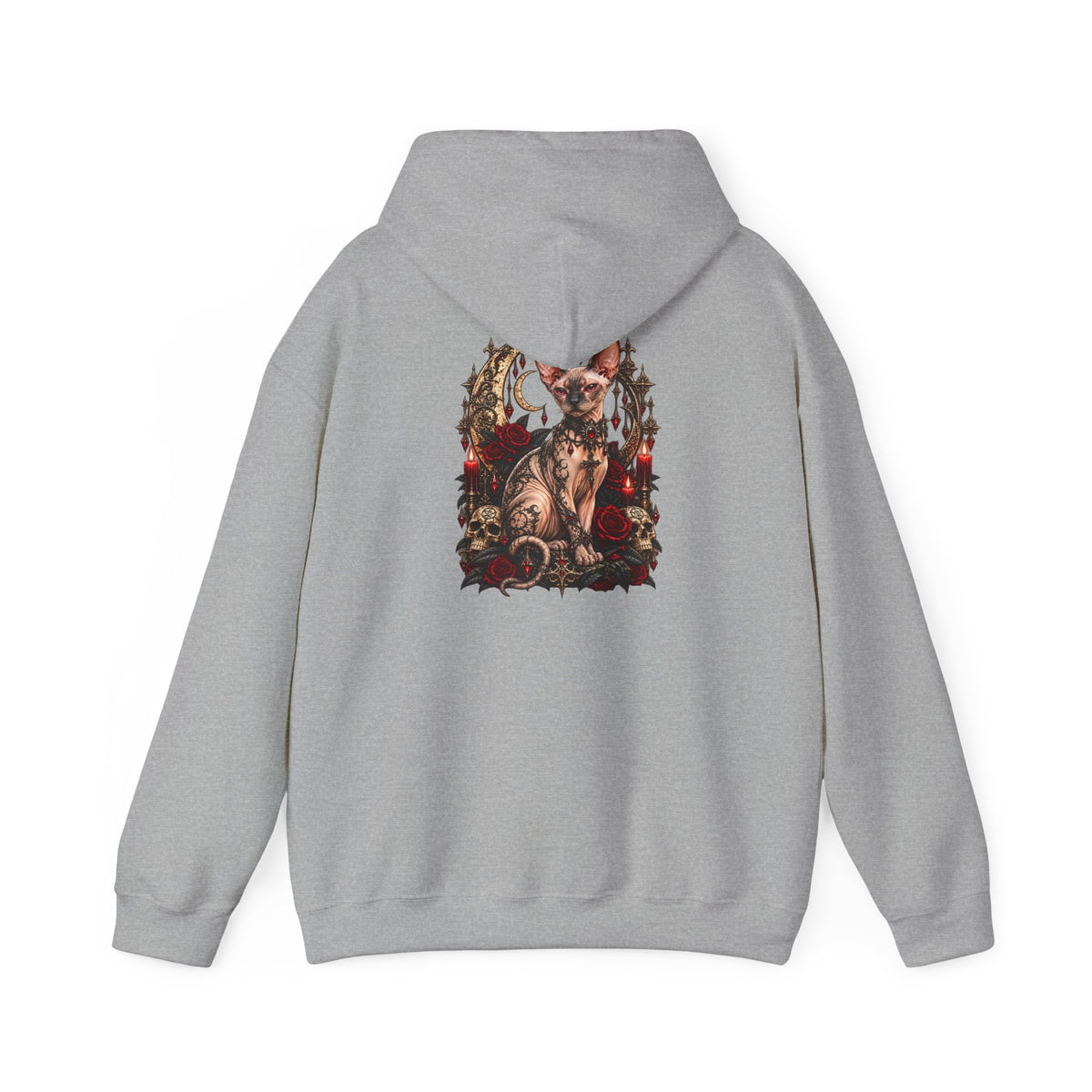Wild & Whisker Gothic Sphynx Art Hoodie