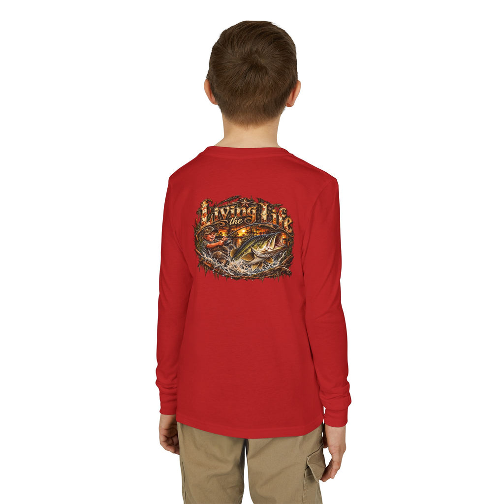 Youth Long Sleeve Tee – girls or boys Big Bass