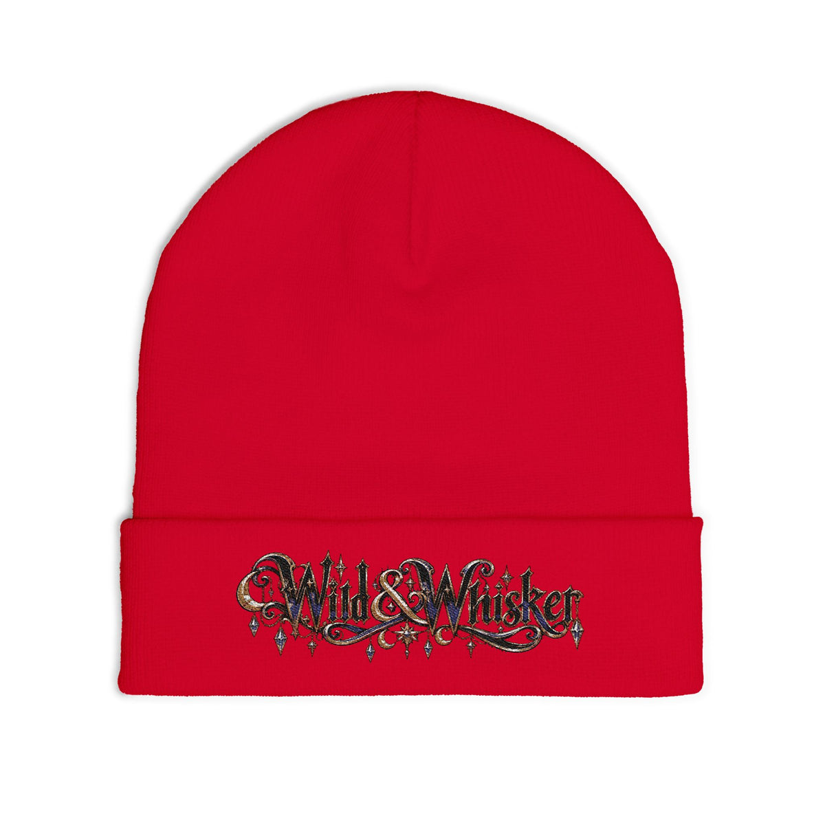 Wild & Whisker Jewel Embroidered Knit Beanie