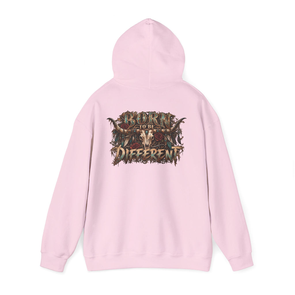 Wild & Whisker Hoodie with cow horn skull Design