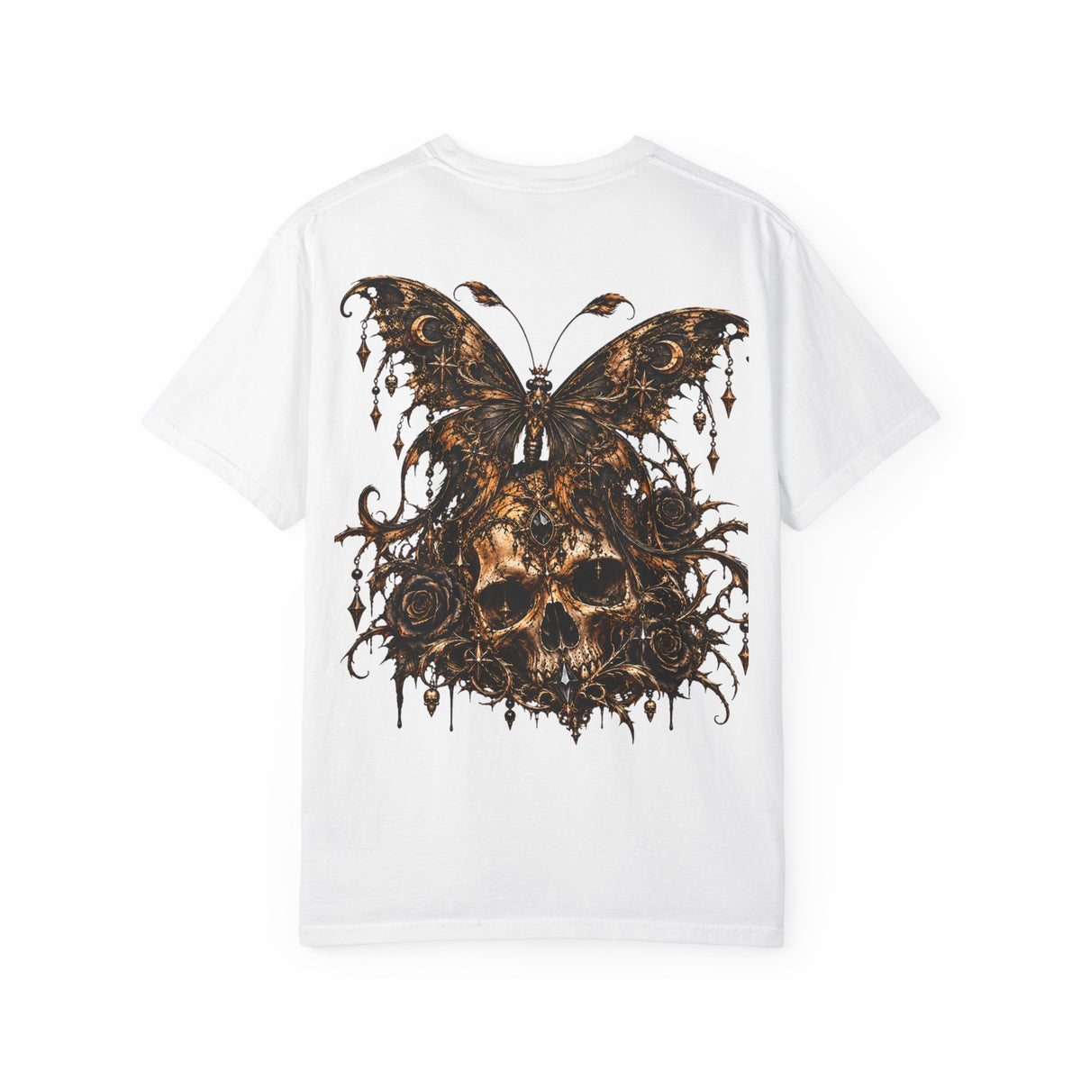 Gothic Skull Butterfly T-Shirt – Dark Nature Graphic Tee