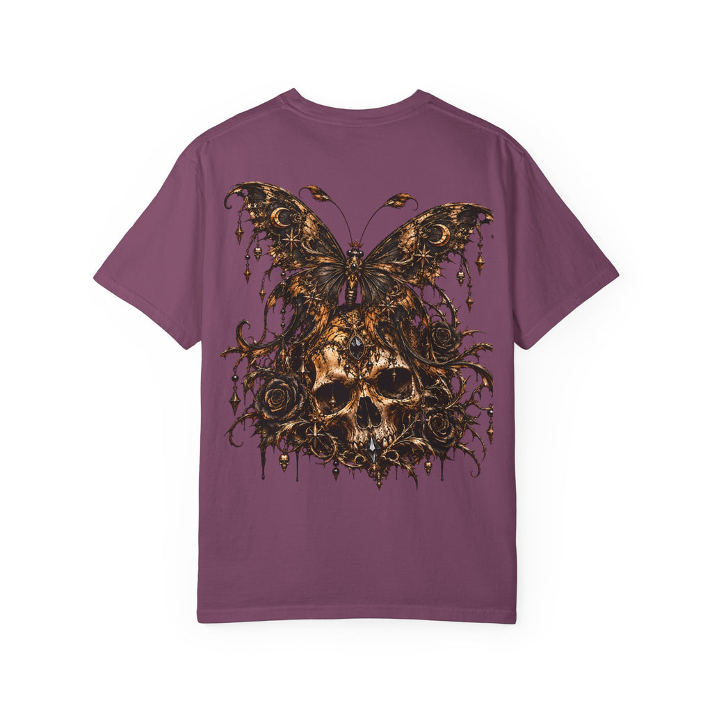 Gothic Skull Butterfly T-Shirt – Dark Nature Graphic Tee