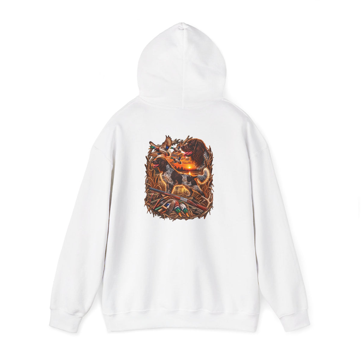Wild & Whisker Western Hunting Dog – Sunset Waterfowl Collection Hoodie