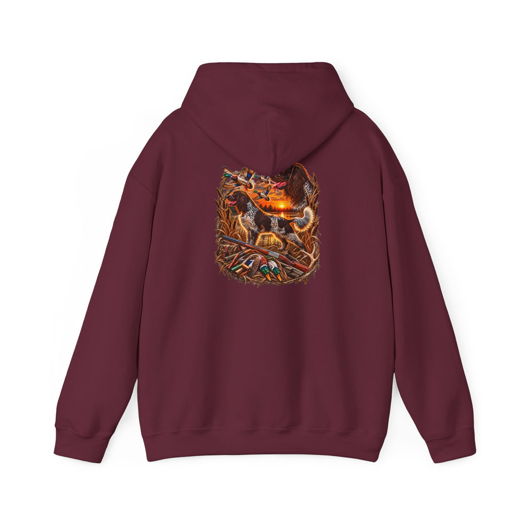 Wild & Whisker Western Hunting Dog – Sunset Waterfowl Collection Hoodie