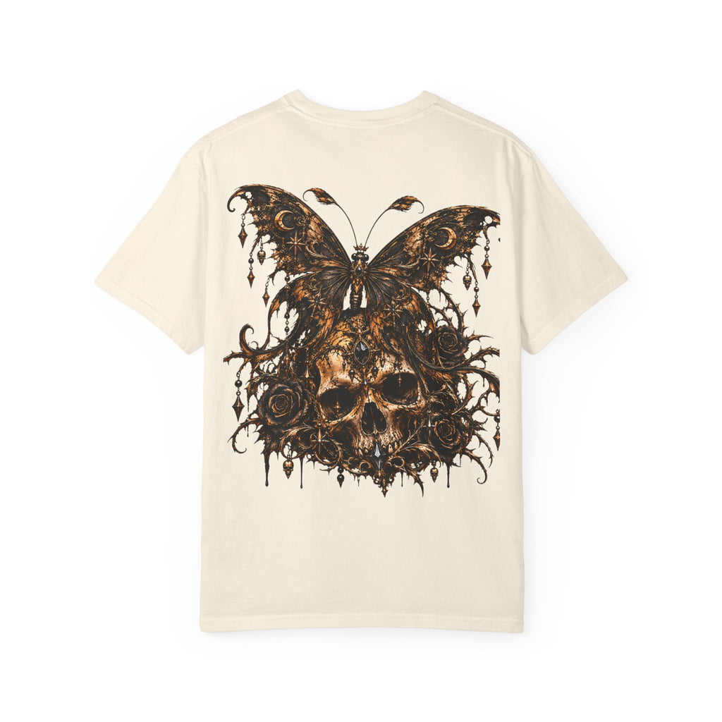 Gothic Skull Butterfly T-Shirt – Dark Nature Graphic Tee