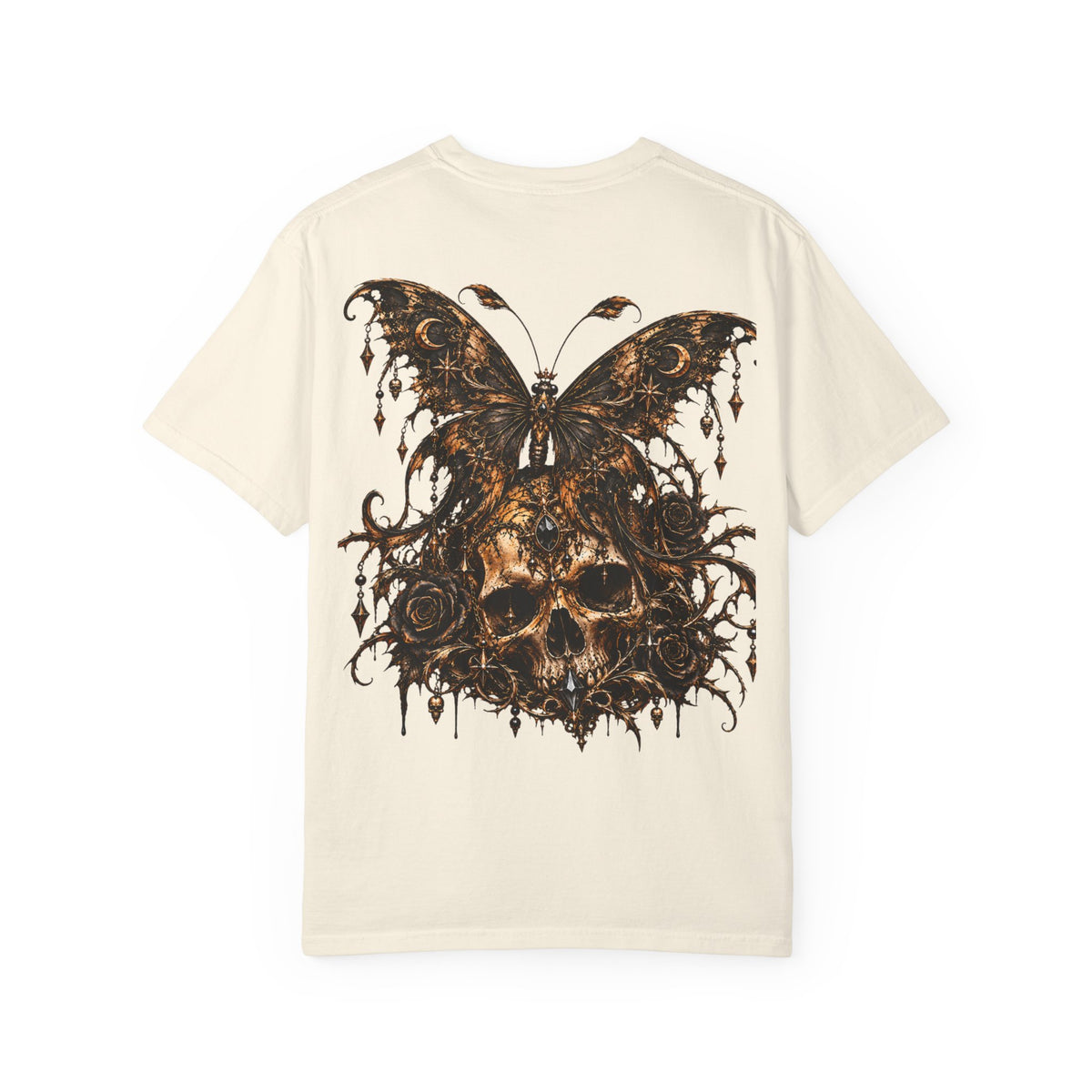 Gothic Skull Butterfly T-Shirt – Dark Nature Graphic Tee