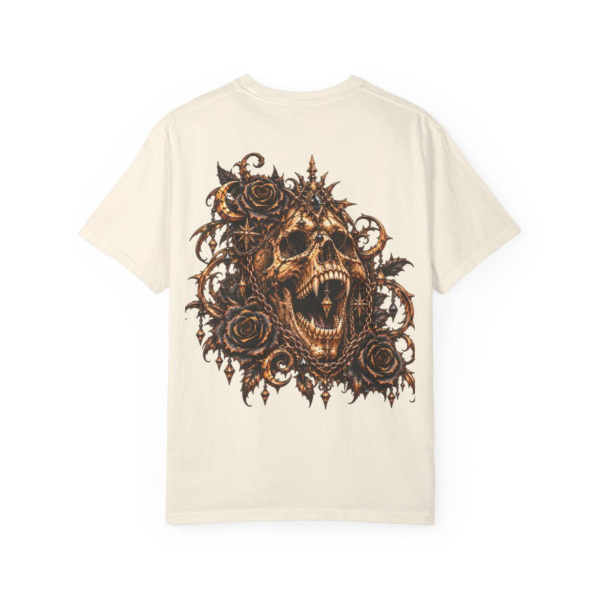 Dark Gothic Skull and Roses T-Shirt
