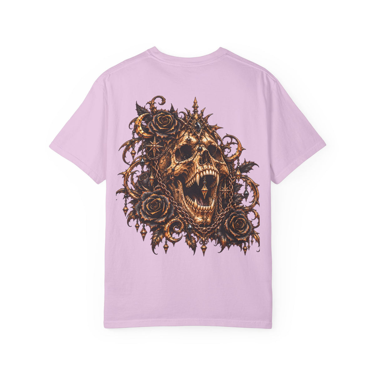 Dark Gothic Skull and Roses T-Shirt