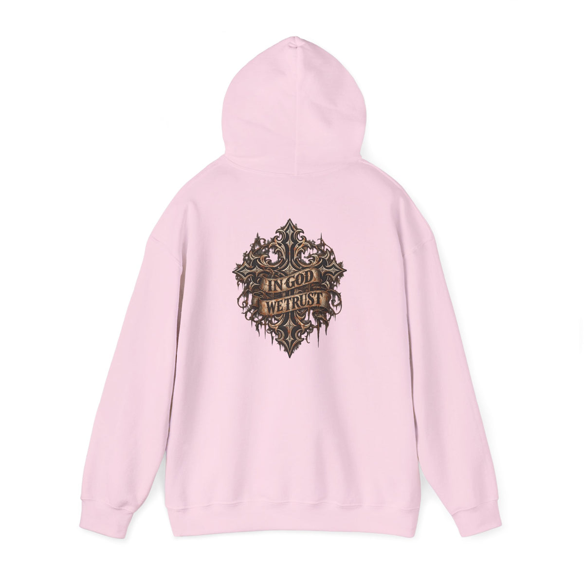 Hoodie - Wild & Whisker Gothic Antler Design, In God We Trust Back Print
