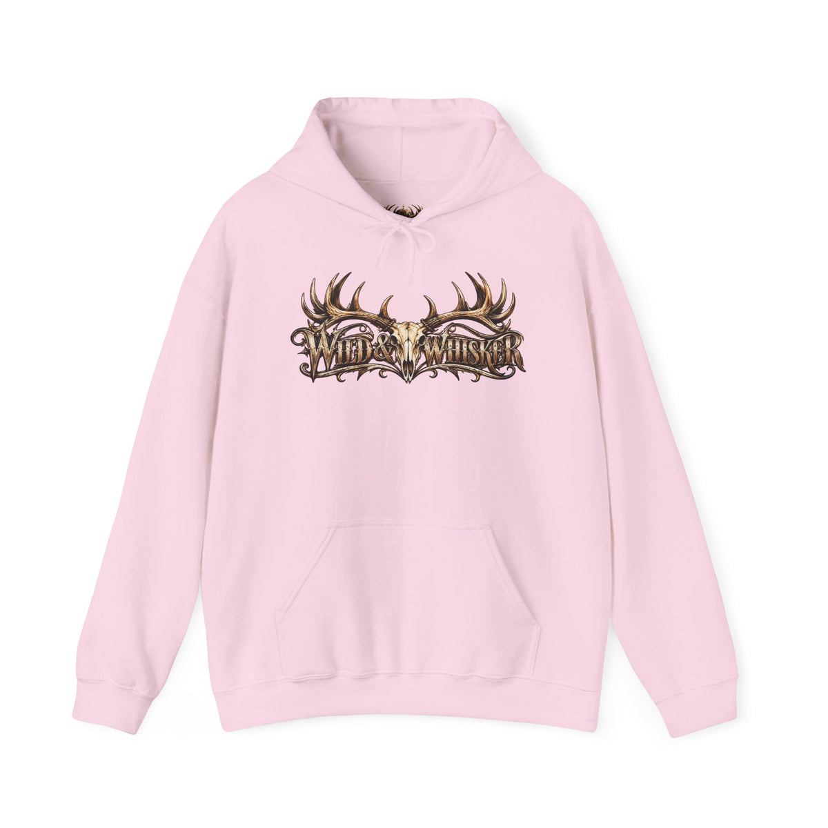 Wild & Whisker Hoodie with cow horn skull Design
