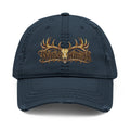 Wild & Rustic Antler Embroidered Distressed  Hat