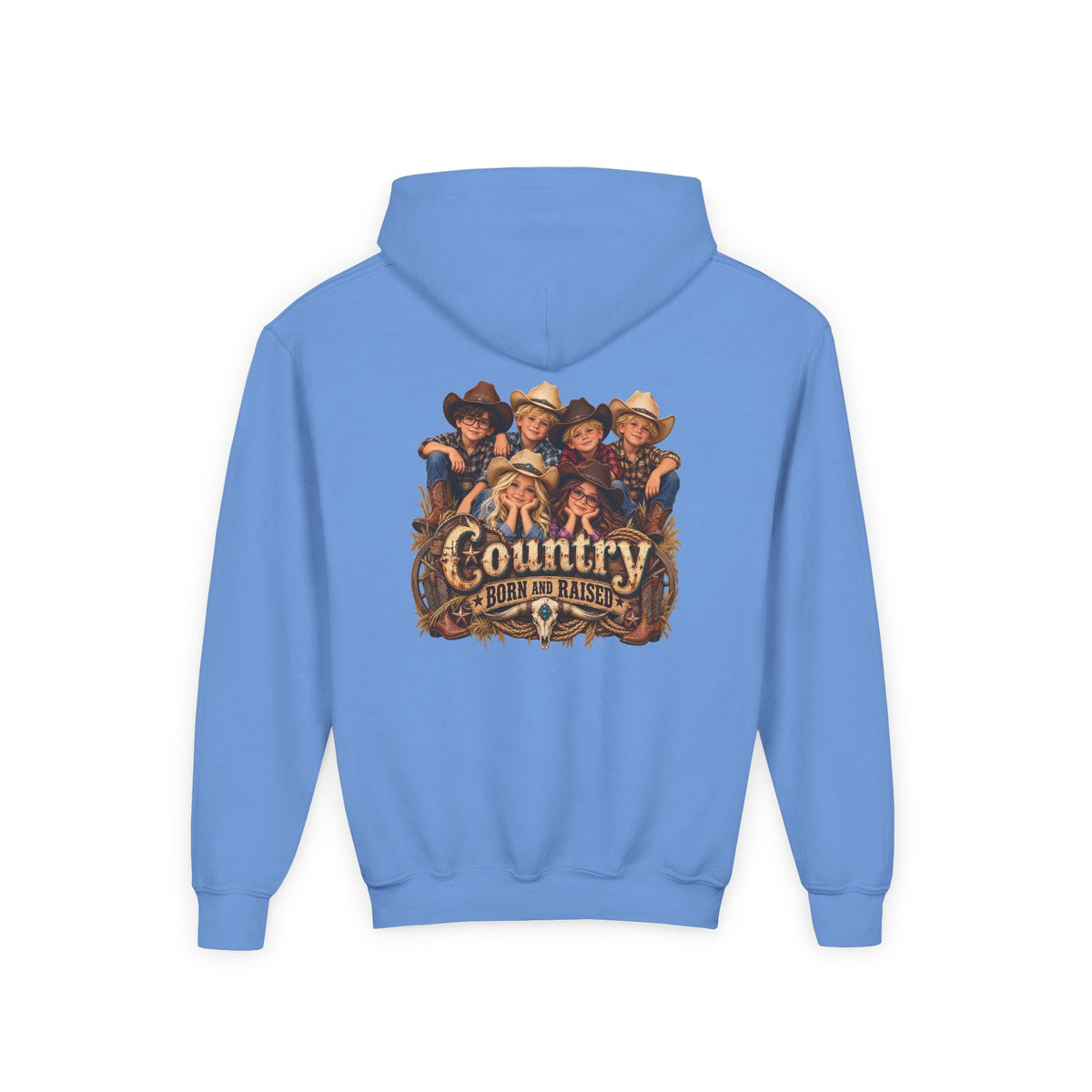 Country Born and Raised Youth Hooded Sweatshirt