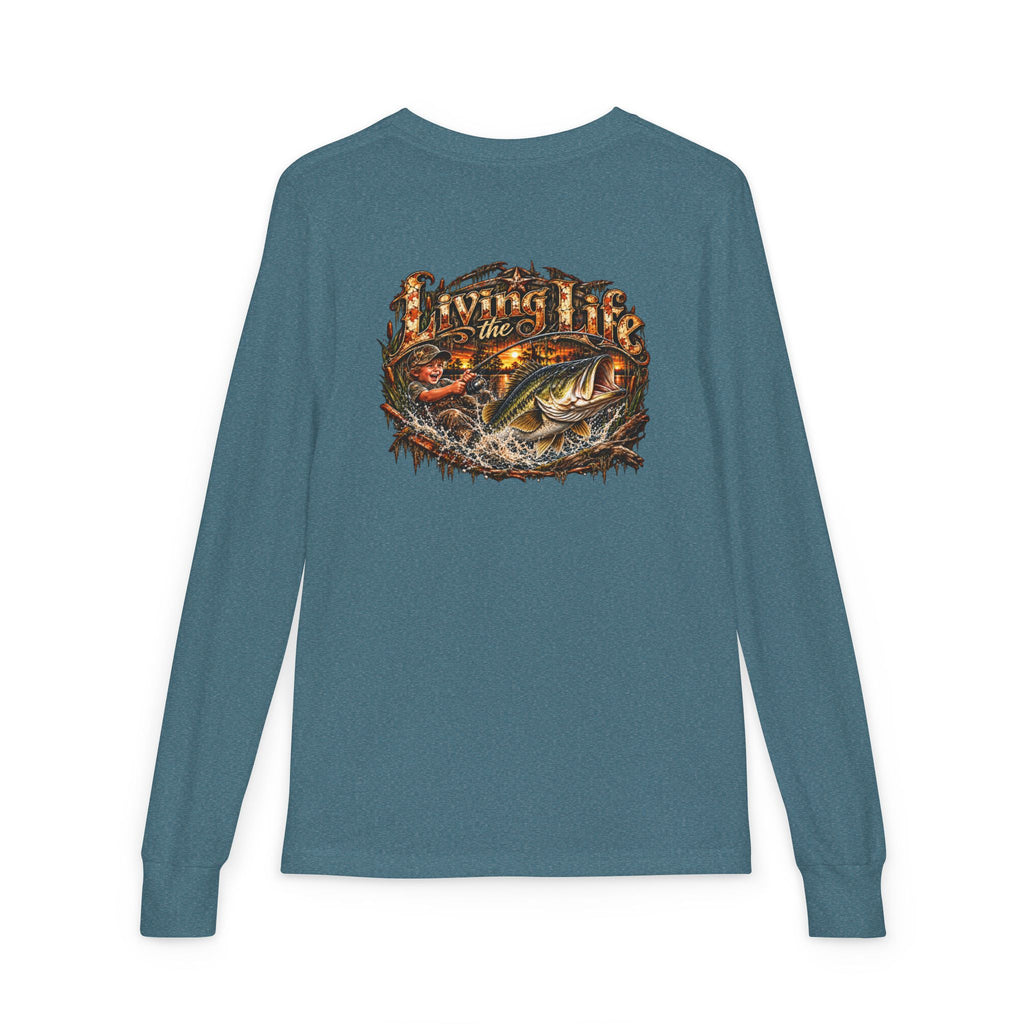 Youth Long Sleeve Tee – girls or boys Big Bass