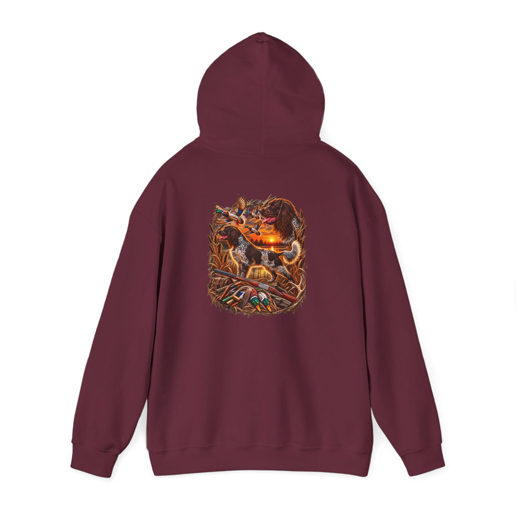 Wild & Whisker Western Hunting Dog – Sunset Waterfowl Collection Hoodie