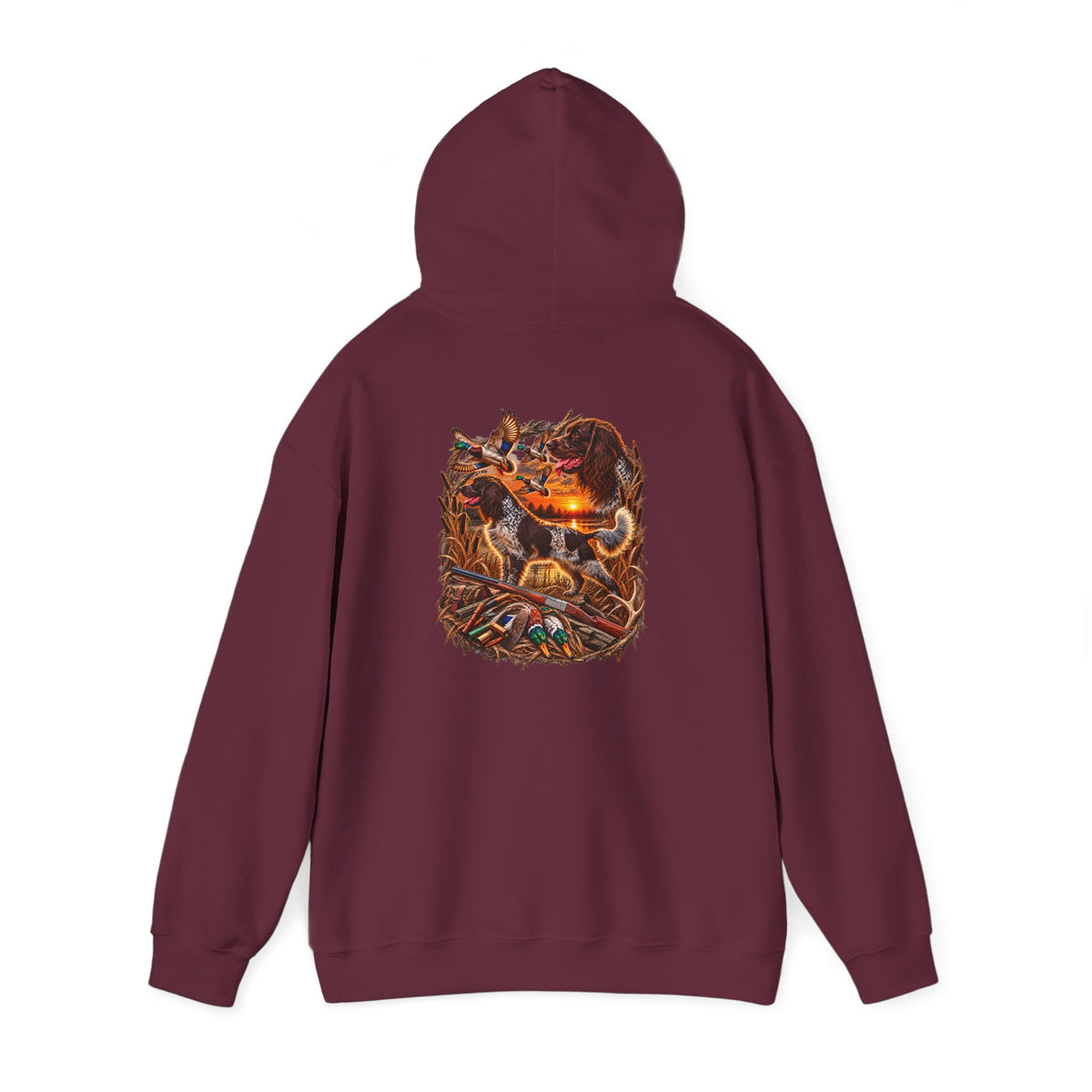 Wild & Whisker Western Hunting Dog – Sunset Waterfowl Collection Hoodie