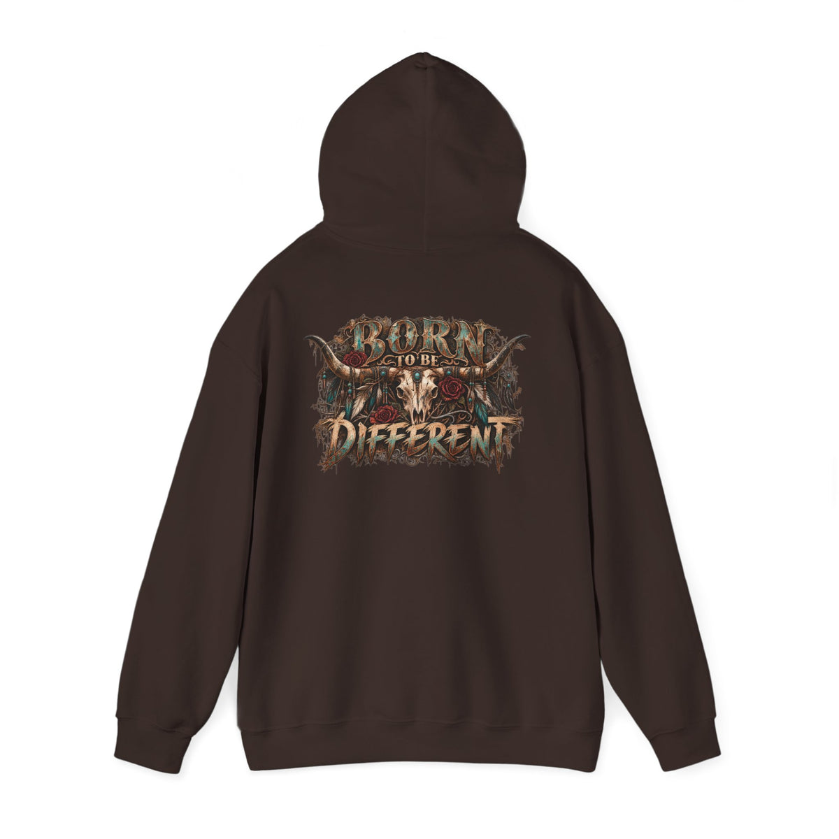 Wild & Whisker Hoodie with cow horn skull Design
