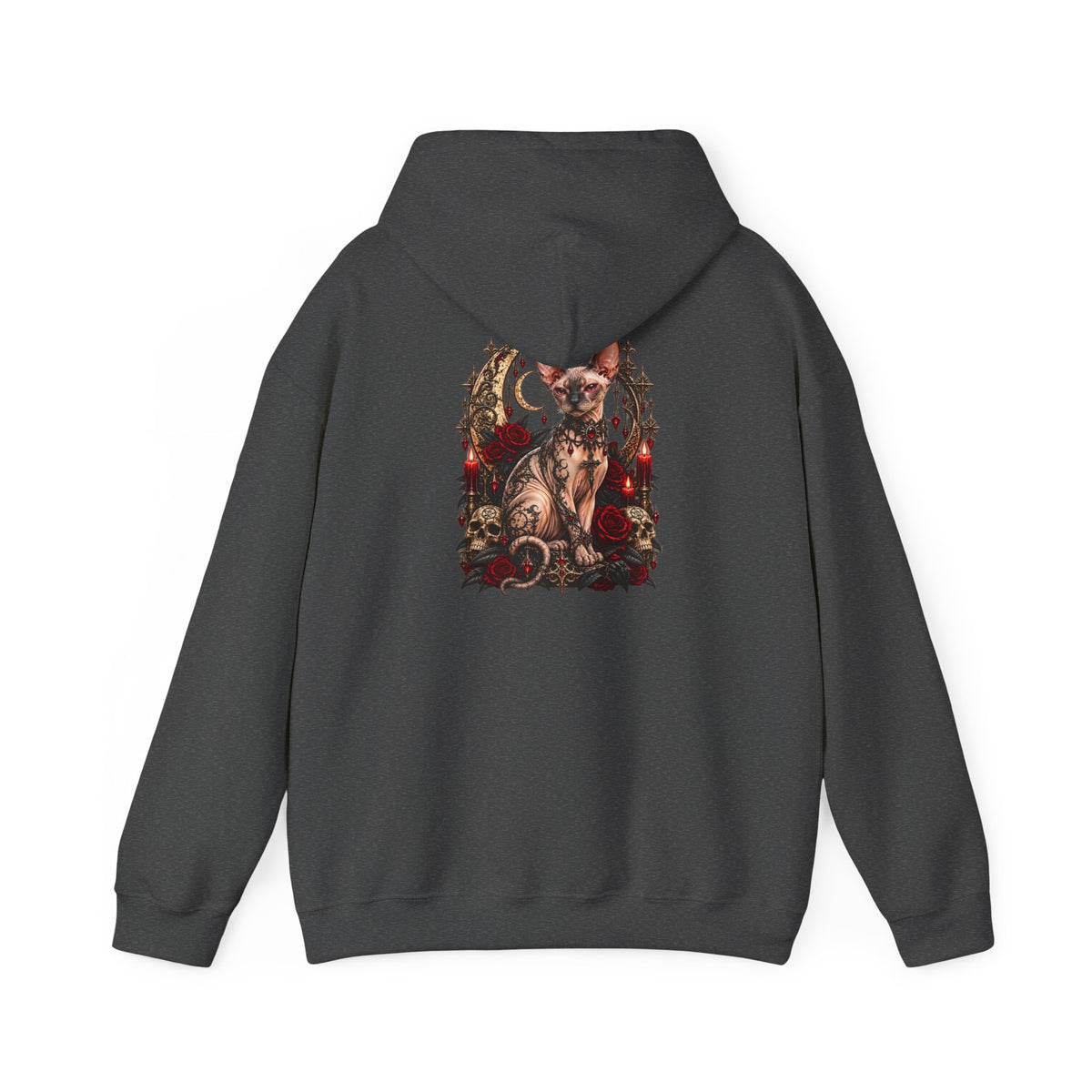 Wild & Whisker Gothic Sphynx Art Hoodie