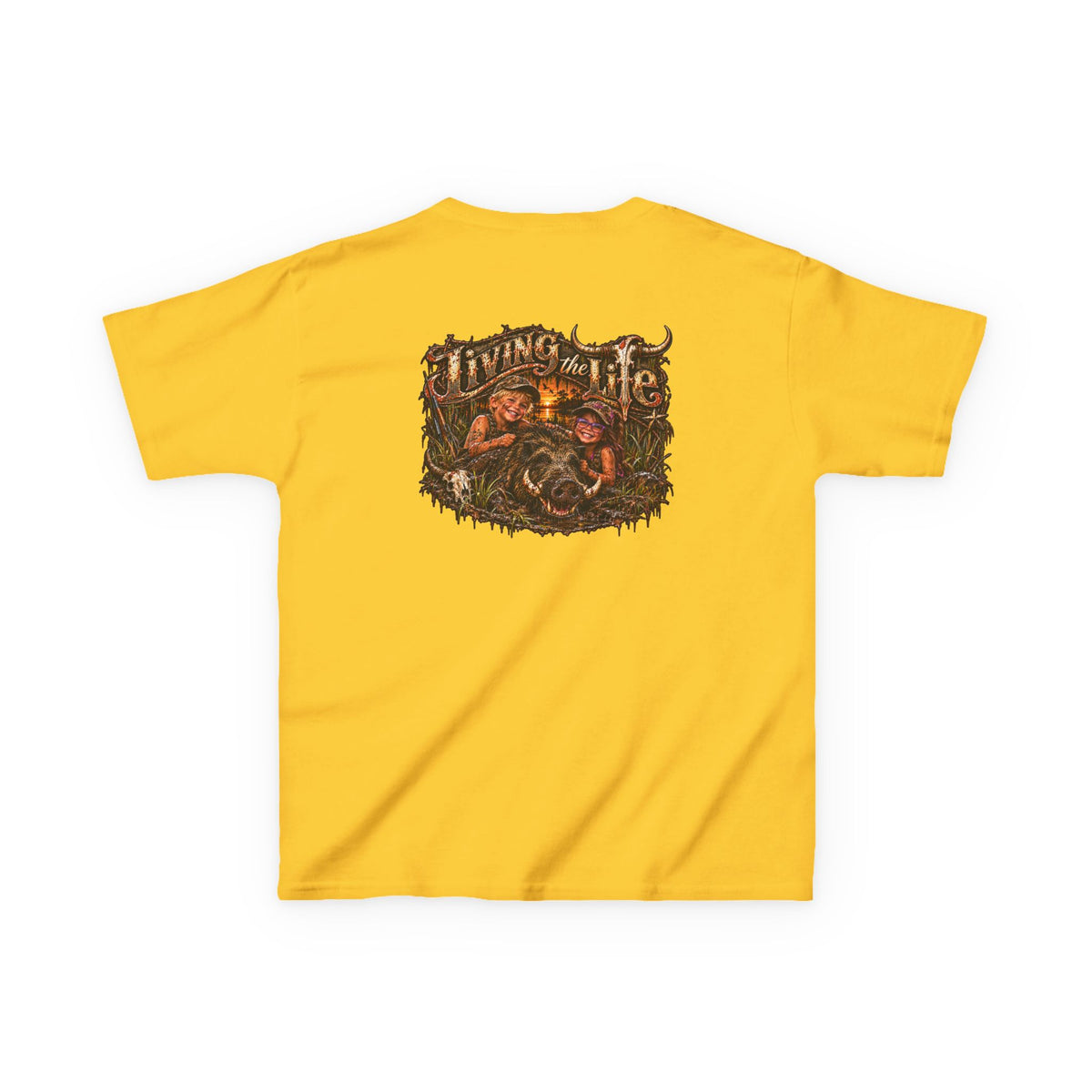 Kids Heavy Cotton Tee, Living the Life Hog