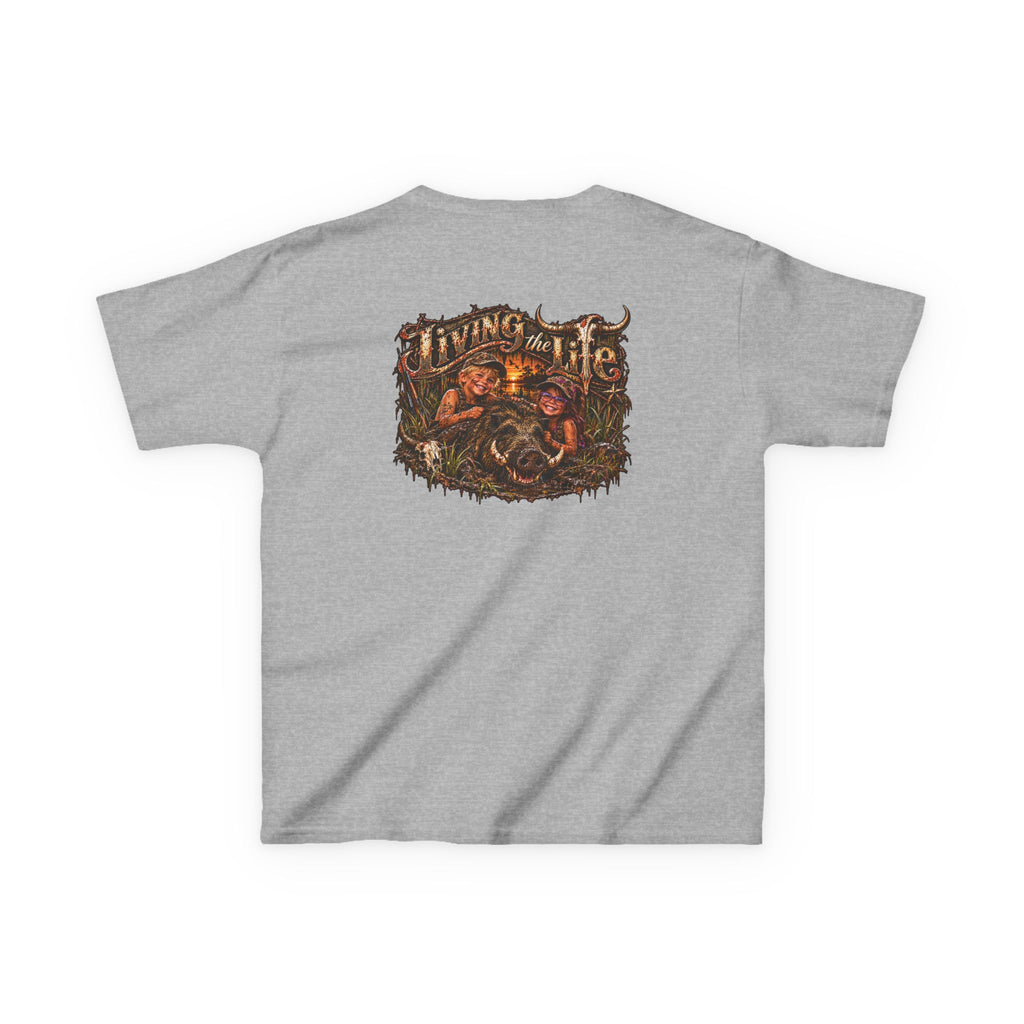Kids Heavy Cotton Tee, Living the Life Hog