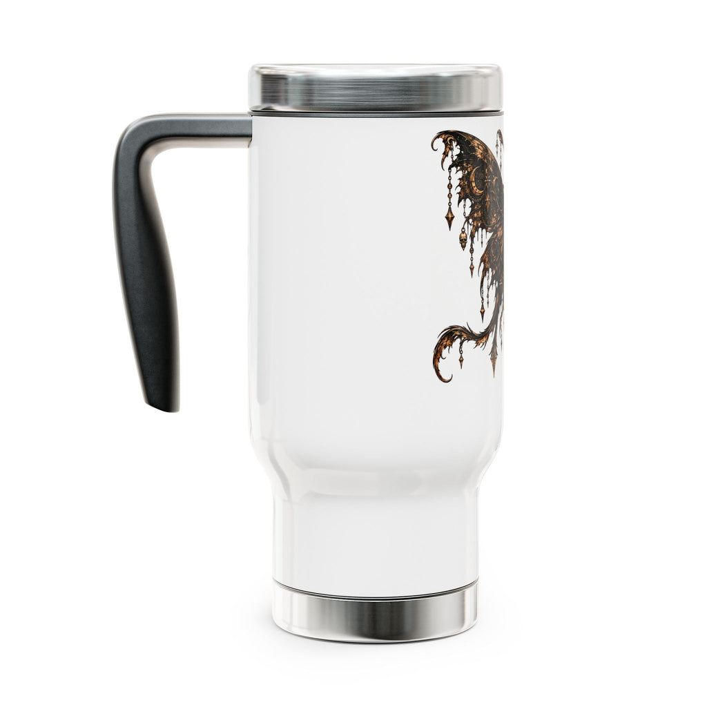 Gothic Butterfly  with skull Travel Mug