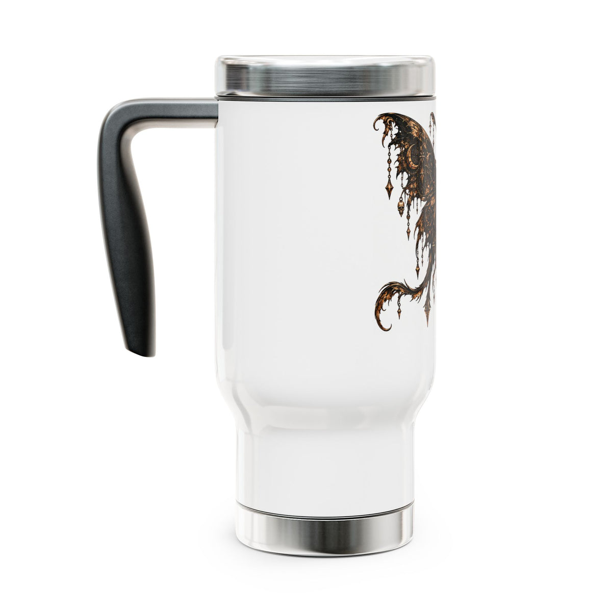Gothic Butterfly  with skull Travel Mug
