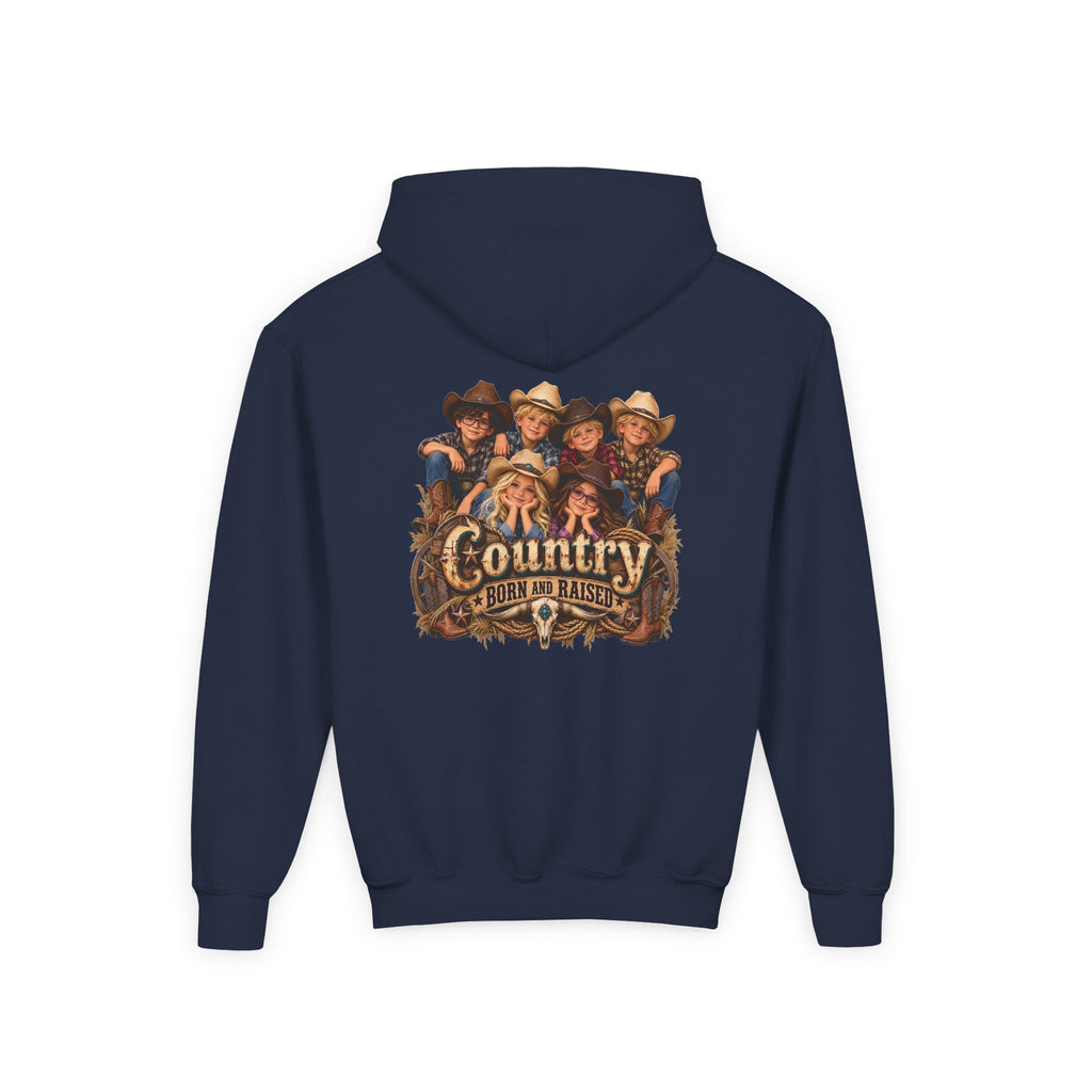 Country Born and Raised Youth Hooded Sweatshirt