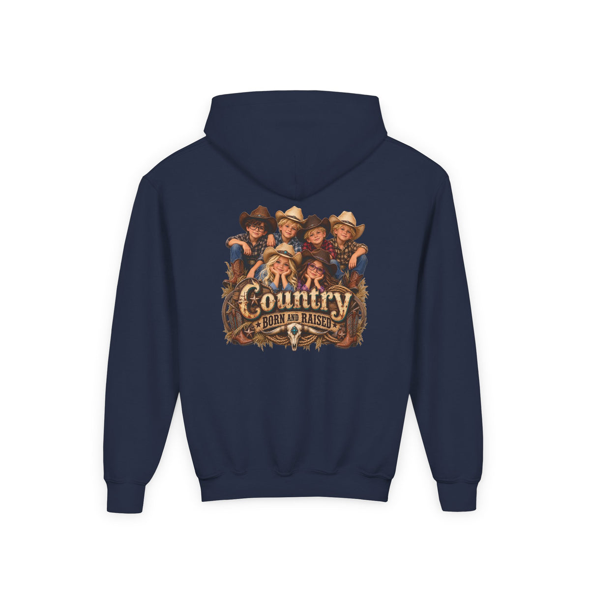 Country Born and Raised Youth Hooded Sweatshirt